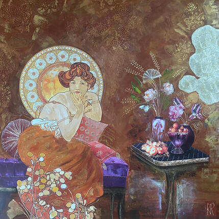 Painting Les douces soirées de Rosa  by Romanelli Karine | Painting