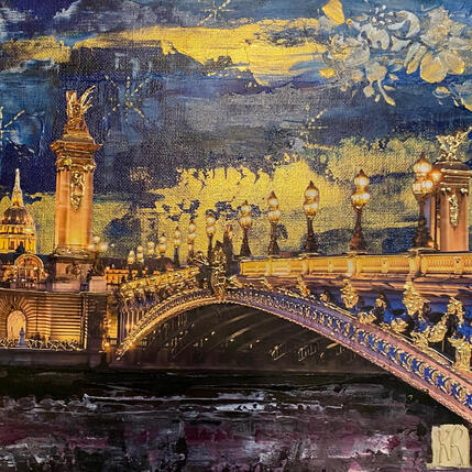 Peinture La tombée de jour  par Romanelli Karine | Tableau