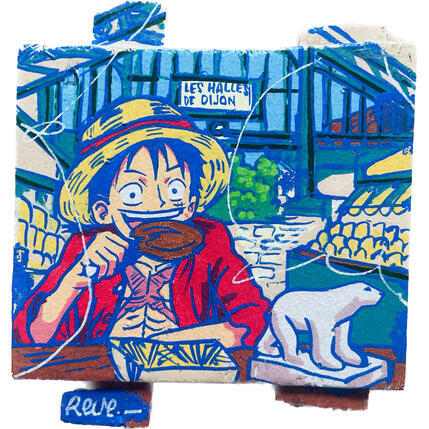 Gemälde One Piece von Revel | Gemälde Pop-Art Pop-Ikonen
