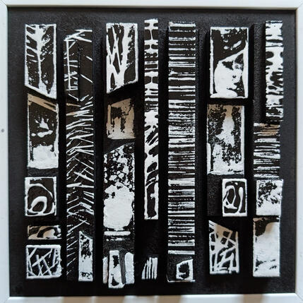 Gemälde Bc7 variations en noir et blanc von Langeron Luc | Gemälde