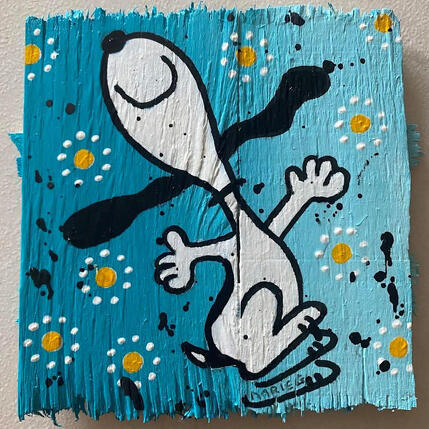 Painting JOIE by Marie G. | Painting Pop-art Acrylic, Wood Pop icons