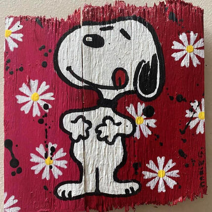 Painting Fleurs comestibles by Marie G. | Painting Pop-art Acrylic, Wood Pop icons