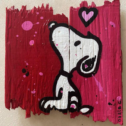 Painting LOVE by Marie G. | Painting Pop-art Acrylic, Wood Pop icons