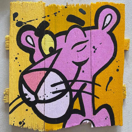 Painting Clin d 'oeil by Marie G. | Painting Pop-art Acrylic, Wood Pop icons