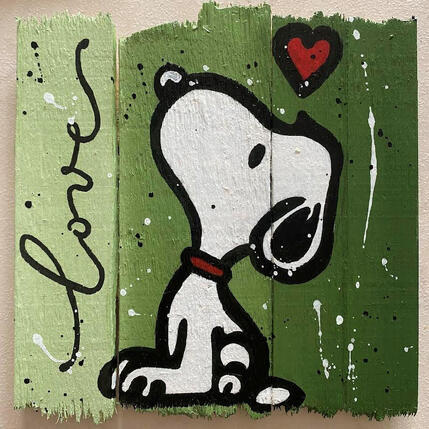 Painting LOVE by Marie G. | Painting Pop-art Acrylic, Wood Pop icons