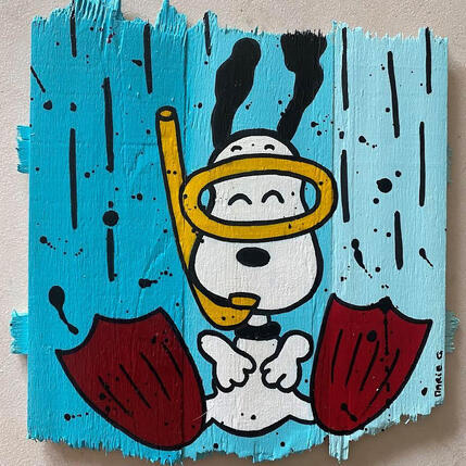 Painting Plongée by Marie G. | Painting Pop-art Acrylic, Wood Pop icons