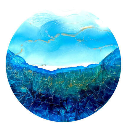 Gemälde F2 No Name 10050-20433-20260608-6 von Depaire Silvia | Gemälde Abstrakt Acryl Landschaften, Marine, Minimalistisch, Pop-Ikonen