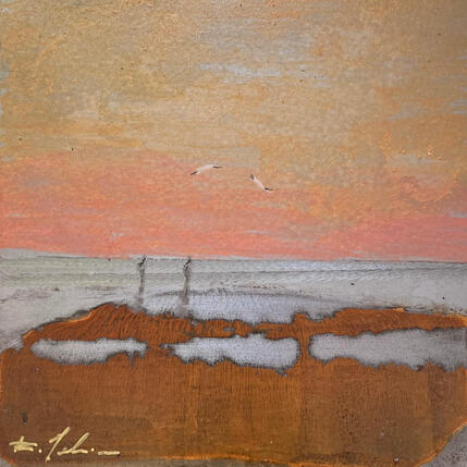 Peinture Coucher de soleil par Mahieu Bertrand | Tableau