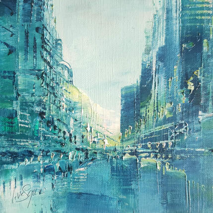 Painting Les tours bleues by Levesque Emmanuelle | Painting