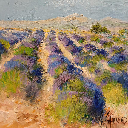 Painting Lavandes sur le plateau de Valensole by Sannier Daniel | Painting Impressionism Oil Landscapes, Pop icons