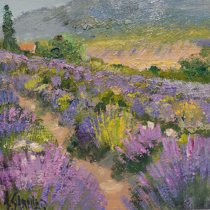 Painting Le Lubéron et ses lavandes by Sannier Daniel | Painting Impressionism Oil Landscapes, Pop icons