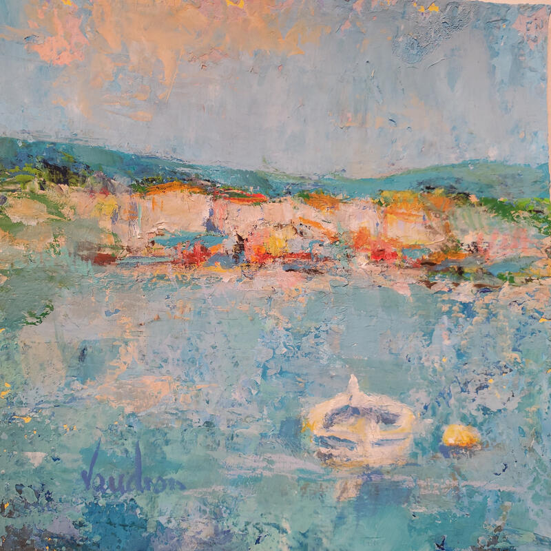 Painting arrivée par la mer by Vaudron | Painting Figurative