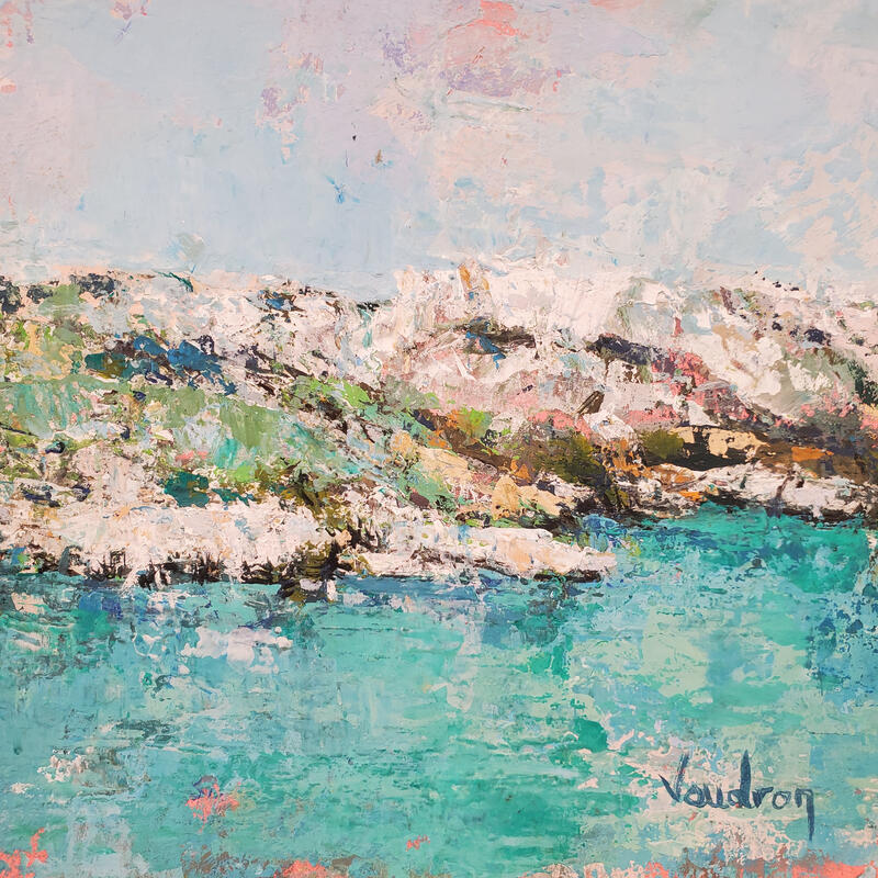 Painting calanque by Vaudron | Painting Figurative