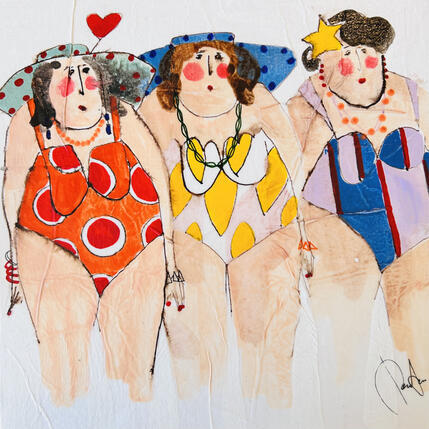 Painting Les copines by Colombo Cécile | Painting