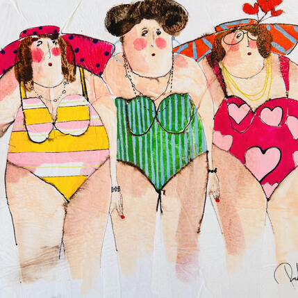 Painting Les baigneuses by Colombo Cécile | Painting