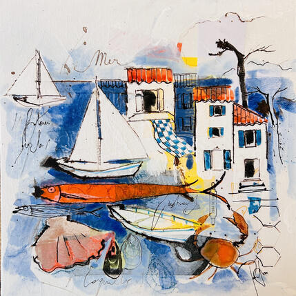 Painting Coquillages et crustacés by Colombo Cécile | Painting