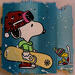 Painting F3 Snow et ski by Marie G. | Painting Pop-art Pop icons Wood Acrylic