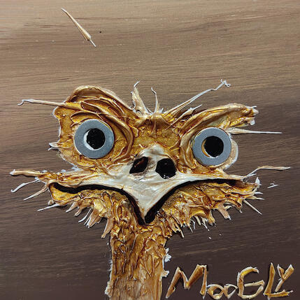 Painting Chipotus by Moogly | Painting Raw art Acrylic, Pigments, Resin Animals