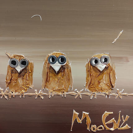 Gemälde Macrellus von Moogly | Gemälde Art brut Acryl, Harz, Pigmente Tiere