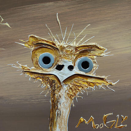 Painting Fiérus by Moogly | Painting Raw art Acrylic, Pigments, Resin Animals, Pop icons