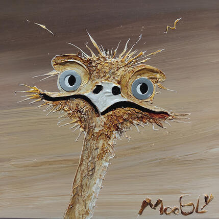 Gemälde Oragius von Moogly | Gemälde Art brut Acryl, Harz, Pigmente Tiere