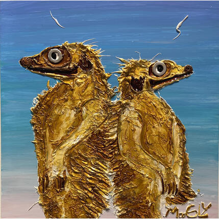 Painting Guettus by Moogly | Painting Raw art Acrylic, Pigments, Resin Animals