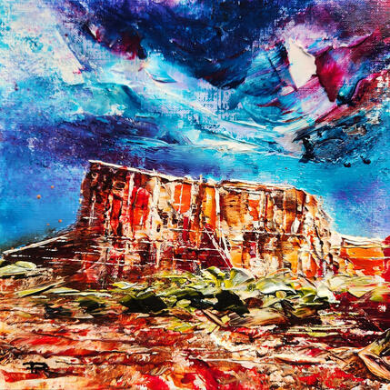 Painting Courthouse_Butte_Lee by Reymond Pierre | Painting Figurative Oil Pop icons