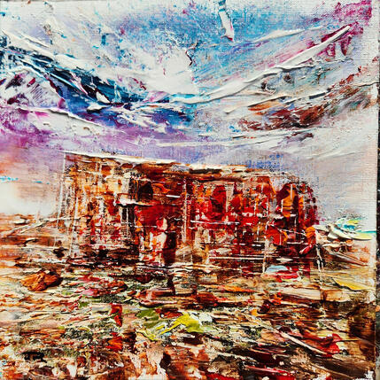 Painting Courthouse_Butte_Lee 2 by Reymond Pierre | Painting Figurative Oil Landscapes, Pop icons