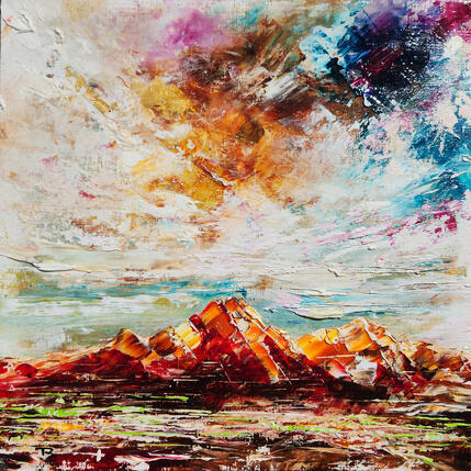 Painting Sedona Mesa airport view 1 by Reymond Pierre | Painting Figurative Oil Landscapes