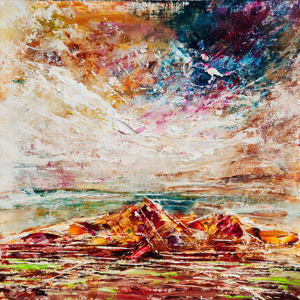 Painting Sedona Mesa airport view 3 by Reymond Pierre | Painting Figurative Oil Landscapes
