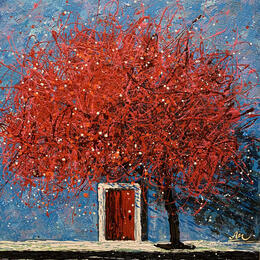 Painting CR 8 Scarlet breath by Antoniuk Nadiia | Painting Impressionism Acrylic Nature