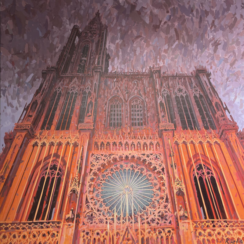 Painting Texture de la façade by Heaton Rudyard | Painting Figurative Oil Acrylic