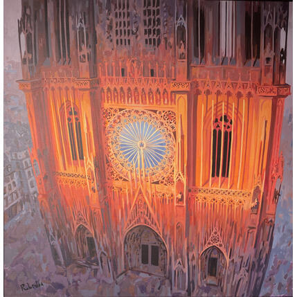 Painting Rayon sur la façade by Heaton Rudyard | Painting Figurative Acrylic, Oil