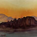 Painting Sedona 358 by Seruch Capouillez Isabelle | Painting Figurative Urban Watercolor