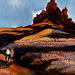 Painting Sedona 357 by Seruch Capouillez Isabelle | Painting Figurative Urban Watercolor