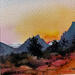Painting Sedona 354 by Seruch Capouillez Isabelle | Painting Figurative Urban Watercolor