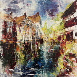 Peinture Strasbourg Petite France par Reymond Pierre | Tableau Figuratif Huile