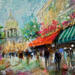 Peinture Weekend in Paris par Solveiga | Tableau Acrylique