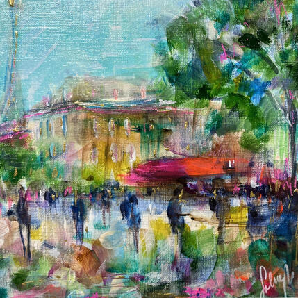 Gemälde Summer in Paris von Solveiga | Gemälde  Acryl Pop-Ikonen