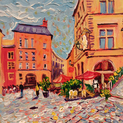 Painting Un après-midi à la Place de la Trinité by Sheremet Ion | Painting  Pop icons