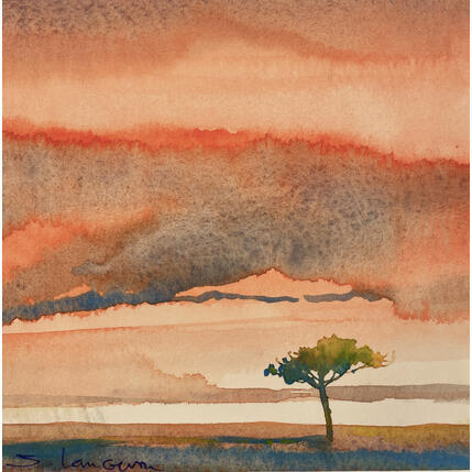 Peinture Les deux frères, Stéphane par Langeron Stéphane | Tableau Figuratif Aquarelle Paysages