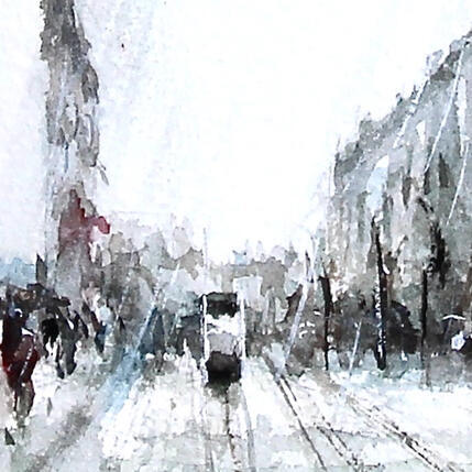 Peinture Tours. Jour de pluie par Gutierrez | Tableau