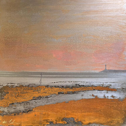 Peinture La jetée un soir par Mahieu Bertrand | Tableau