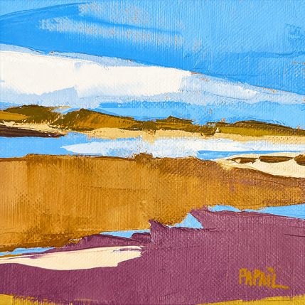 Painting Les marais - Porbail by PAPAIL | Painting Abstract Oil Landscapes