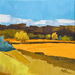 Painting Un soir en promenade by PAPAIL | Painting Abstract Landscapes Oil