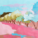 Painting Le champ d'oliviers by PAPAIL | Painting Abstract Landscapes Oil