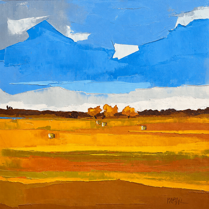 Painting En chemin vers la maison by PAPAIL | Painting Abstract Oil Landscapes