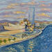 Peinture Musée d'art contemporain par Kochevykh Yulia | Tableau Figuratif Paysages Urbain Architecture Huile