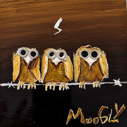 Painting TRIUS by Moogly | Painting Raw art Acrylic, Pigments, Resin Animals