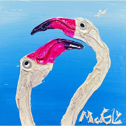 Peinture ATTENTIONNUS par Moogly | Tableau Art Singulier Acrylique, Pigments, Résine Animaux